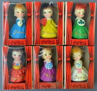 Vintage 1960 ' s ADRIANE Old Stock NOS Japan Sweetheart of the Month Figures 2
