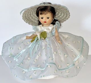 Vintage 1955 Nancy Ann Muffie Walker Doll In Bridal Party 902 Blue