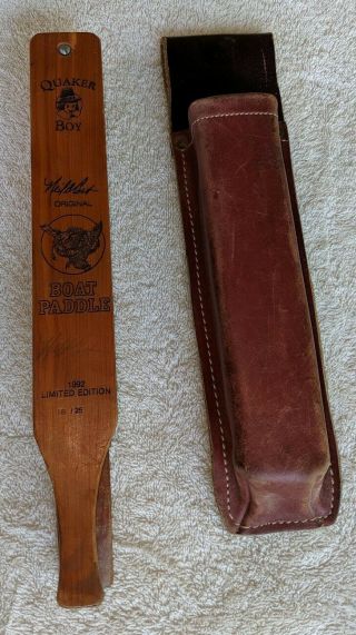 Vintage 1992 Wild Turkey Call Signed By Neil Cost Ltd Edition 18/25 Boat Paddle