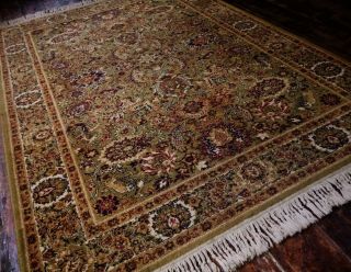 Vintage John Lewis Persian Wool Hearthrug Hunting Keshan By Handmade Carpets Ltd