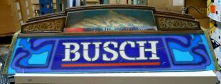 Vintage Busch Beer Lighted Sign Pool Table Bar Club Game Room Man Cave Decor