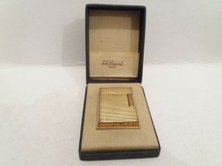 Vintage ST DUPONT small Ligne 1 Gold Plated Lighter 3