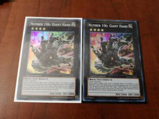X2 Yugioh,  Number 106: Giant Hand,  Nm Ycsw - En006,  Rare,  Limited Edition Nm