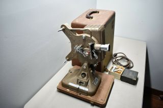 Vintage Rare Art Deco Mcm Keystone Model K - 161 16mm Projector W/ Case Cord