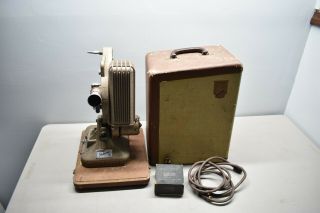 Vintage rare Art Deco MCM Keystone Model K - 161 16mm Projector W/ Case Cord 2