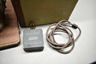 Vintage rare Art Deco MCM Keystone Model K - 161 16mm Projector W/ Case Cord 3