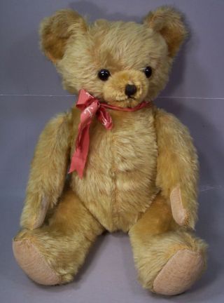 Wonderful Large Antique 20 Inch Gold Mohair Teddy Bear
