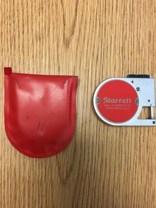 Vintage Starrett 1010 - E Pocket Micrometer in red case. 4