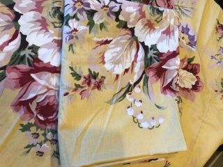 Vintage Ralph Lauren Yellow Sophie Brook Floral King Comforter & 2 King Shams 5