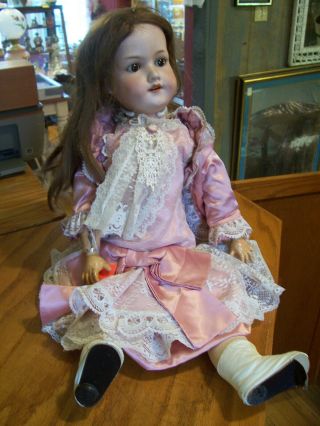 Antique German Bisque Head Doll Armand Marseille 390 24 G/1 25 " Fully Jointed