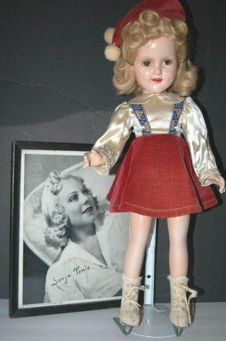 Vintage Madame Alexander Sonja Henie Doll 18 " Compo Clothes Skater 1939