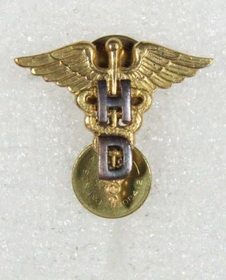 Army Collar Pin: Hospital Dietitian,  Wwii Medical - C/b