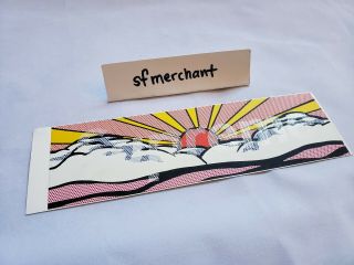 Vintage Supreme Roy Lichtenstein Box Logo Sticker Sunrise 3