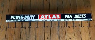ATLAS POWER DRIVE BELT DISPLAY RACK Vintage Advertising sign 2