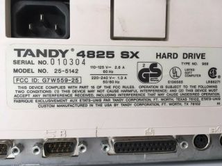 Tandy 4825 SX vintage computer 2