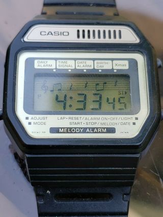 Vintage Casio 82h108 ⭐ Melody Alarm ⭐ Chronograph " Japan " Lcd Digital Watch