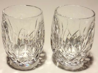 2 Vintage Waterford Crystal Lismore Shot Glasses 2 3/8 "