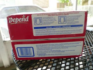 1 - case 32 Large Vintage Depends Overnights Rare with Plastic Backing 5