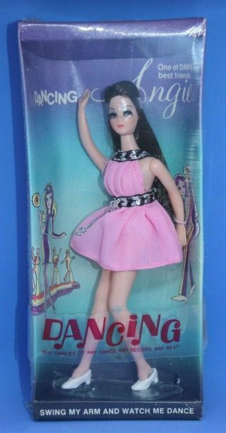 Vintage Dawn Doll Dancing Angie 1970 Topper Dawn Model Agency Seal