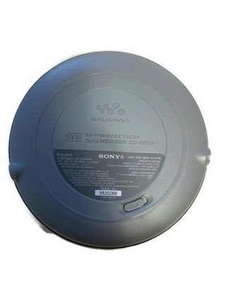 Vintage Sony CD Walkman Model D - EJ011 Silver No Headphones Open Box 4