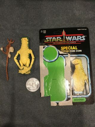 Vintage Star Wars Amanaman With Coin And Skull Staff