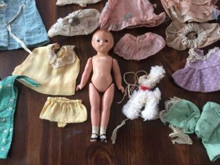 Vintage 1935 Effanbee Fairy Princess Colleen Moore Doll With Clothes,  Dog
