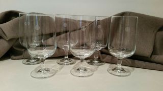 Six (6) Vintage Pan Am First Class Wine Glasses - and In Orig.  Box 2