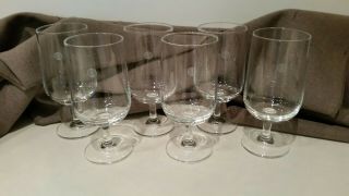 Six (6) Vintage Pan Am First Class Wine Glasses - and In Orig.  Box 5