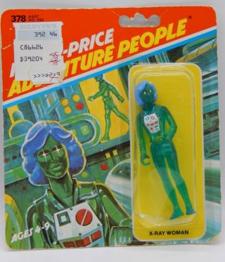 1979 Vintage Fisher Price Adventure People X - Ray Woman Action Figure Moc Space