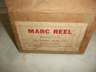 Vintage Marc Fishing Reel & Paperwork Circa 1940 ' s 1950 ' s 6