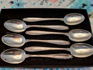 International Prelude Sterling Silver Coffee Spoon Set Of 6,  1939 Pattern,  6 " Long