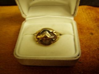 Vintage 10k Yellow Gold Shriners/masonic Ring,  9.  1 Grams,  Size 9 - 1/2
