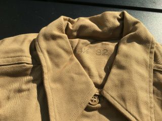 WW2 US Army Khaki Service Shirt & Tie,  VG Size 14 1/2 x32 5