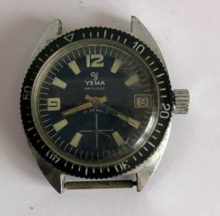 Yema Antichoc Diver Vintage Swis Watch (running)
