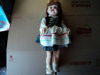 Vintage 22 " Ideal Saucy Walker Doll Flirty Eyes - Turns Head When Legs Move