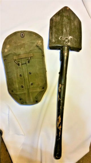 Vintage Military Jqmd 1945,  Type Entrenching Shovel / Tool,  Made In Korea