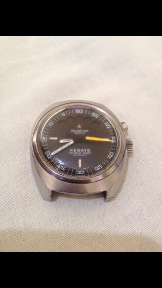 Vintage Aquastar Regate Divers S/steel Men’s Wristwatch