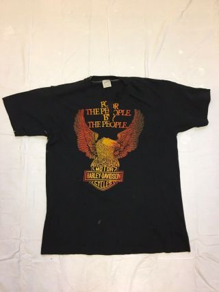 Vintage 80’s Harley Davidson T Shirt Sz Medium By The People For The People