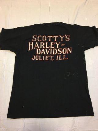 Vintage 80’s Harley Davidson T Shirt Sz Medium By The People For The People 8