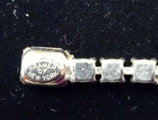 Vintage Kramer of NY Blue Rhinestone Necklace/Choker & Clip Earrings 4