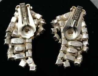 Vintage Kramer of NY Blue Rhinestone Necklace/Choker & Clip Earrings 6