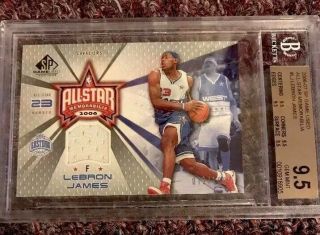 Lebron James 2006 - 07 Game All - Star Patch Bgs 9.  5 72/100 Rare Goat