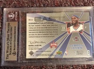 Lebron James 2006 - 07 Game All - Star Patch Bgs 9.  5 72/100 RARE GOAT 5