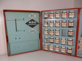 Vintage Rare LARGE Porter Chemcraft No.  615 4 - Panel Chemistry Set Metal Cabinet 3