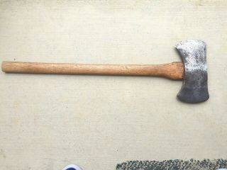 Vintage 4 Lb.  1941 Sager Chemical Double Bit Axe Great Handle Falling Axe Mont