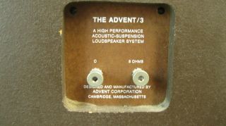 Advent 3 2 way Vintage Bookshelf Loudspeakers 8 Ohm 8