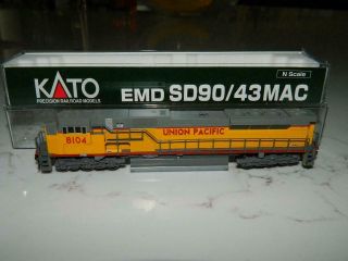 Kato N Scale 176 - 5604 Emd Sd90/43mac Union Pacific 8104 Nos/vtg