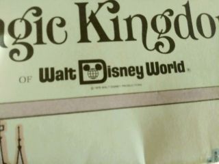 1979 Vintage Walt Disney Magic Kingdom Map poster 2