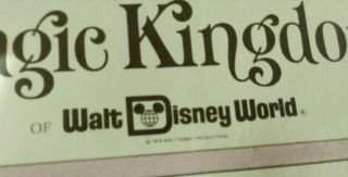 1979 Vintage Walt Disney Magic Kingdom Map poster 3