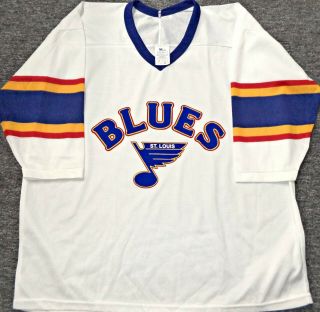 Nos Vintage Circa 1984 - 1987 St Louis Blues Mens Xl Ccm/maska Nhl Hockey Jersey